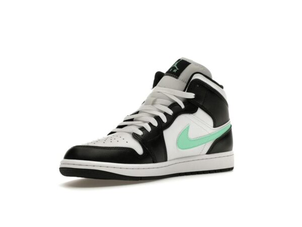 Jordan 1 Mid Green Glow DQ8426-103 Zapatillas blancas/negras-verdes Glow