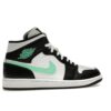 Jordan 1 Mid Green Glow DQ8426-103 Zapatillas blancas/negras-verdes Glow