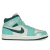 Jordan 1 Mid Chenille Turquesa Blanqueado para Mujer DZ3745-300