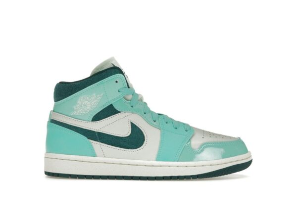 Jordan 1 Mid Chenille Turquesa Blanqueado para Mujer DZ3745-300
