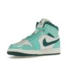Jordan 1 Mid Chenille Turquesa Blanqueado para Mujer DZ3745-300
