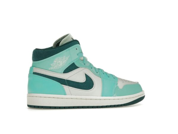 Jordan 1 Mid Chenille Turquesa Blanqueado para Mujer DZ3745-300
