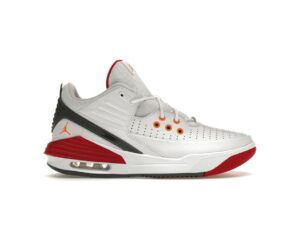 Zapatillas Jordan Max Aura 5 blancas y rojas cardenal DZ4353-160