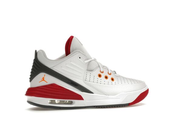 Zapatillas Jordan Max Aura 5 blancas y rojas cardenal DZ4353-160