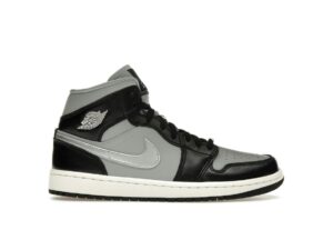 Jordan 1 Mid SE - Zapatillas negras metalizadas plateadas para mujer (FB9892-002)