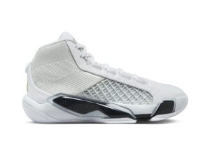 Jordan FIBA 38 GS Zapatillas blancas/platino puro/dorado metalizado