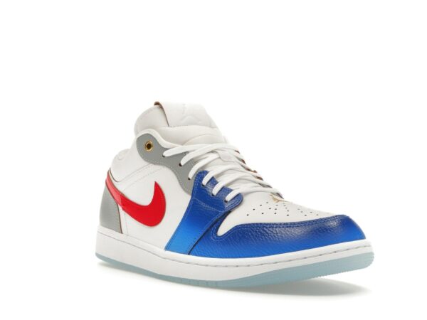 Zapatillas Nike Air Jordan 1 Low SE de piel en blanco filipino/azul real/azul hielo – FN8901-164