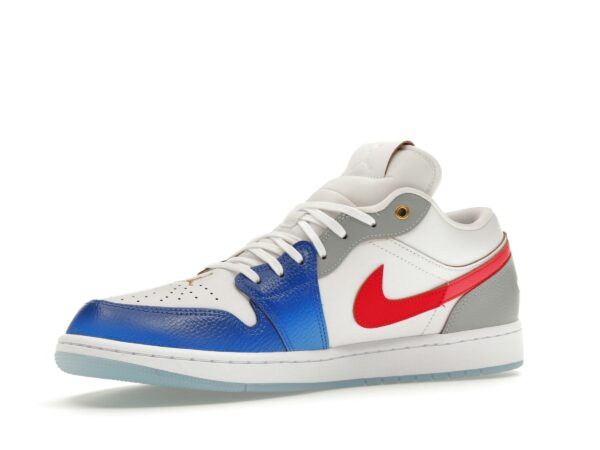 Zapatillas Nike Air Jordan 1 Low SE de piel en blanco filipino/azul real/azul hielo – FN8901-164