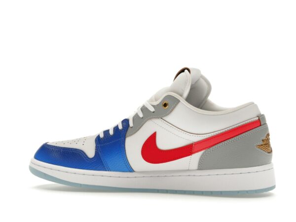 Zapatillas Nike Air Jordan 1 Low SE de piel en blanco filipino/azul real/azul hielo – FN8901-164