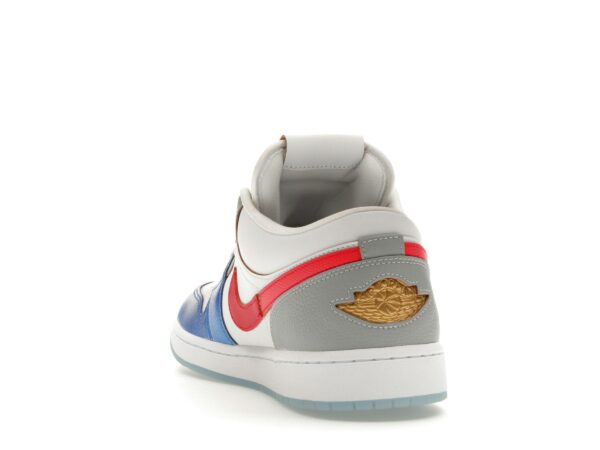 Zapatillas Nike Air Jordan 1 Low SE de piel en blanco filipino/azul real/azul hielo – FN8901-164