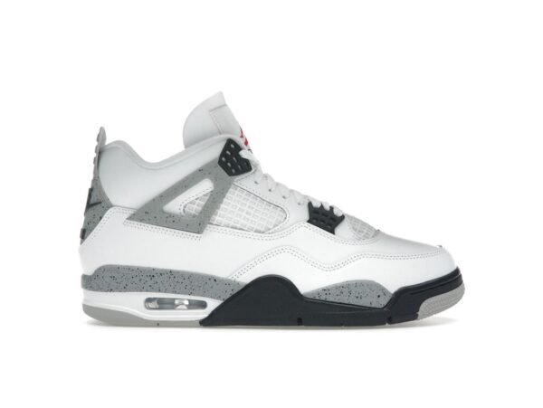 Jordan 4 Retro White Cement 2025 – Blanco cumbre/Rojo fuego-Gris técnico-Negro – FV5029-100
