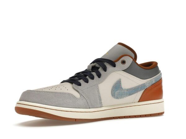 Jordan 1 Low SE Phantom Denim Swoosh – Zapatillas de cuero – FZ5042-041