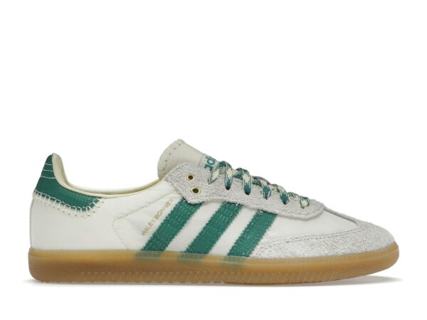Zapatillas Adidas Samba Wales Bonner de piel color crema y verde – GY4344