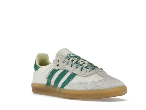 Zapatillas Adidas Samba Wales Bonner de piel color crema y verde – GY4344