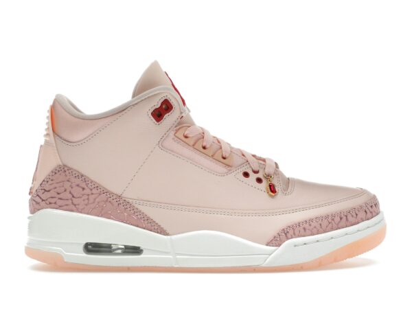 Zapatillas Air Jordan 3 Retro Valentine's Day para mujer – Coral lavado/Rojo gimnasio/Vela – HJ0178-600