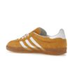 Zapatillas Adidas Gazelle Indoor para mujer, color blanco cáscara de naranja, HQ8716