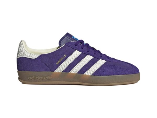 Zapatillas Adidas Gazelle Indoor para hombre, color morado y blanco, IF1806