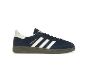 Zapatillas de ante Adidas Handball Spezial Night Indigo IF7087 color crema y blanco