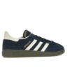 Zapatillas de ante Adidas Handball Spezial Night Indigo IF7087 color crema y blanco