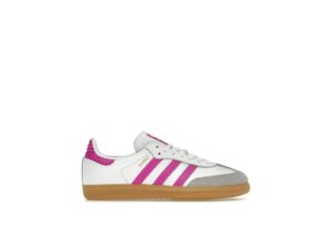 Zapatillas Adidas Samba OG para niños, blancas y moradas, IH2873