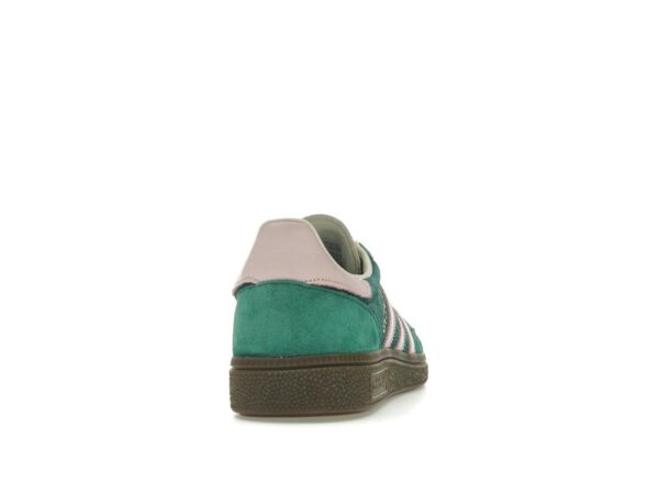 Zapatillas Adidas Handball Spezial de terciopelo verde y rosa para mujer JI2648