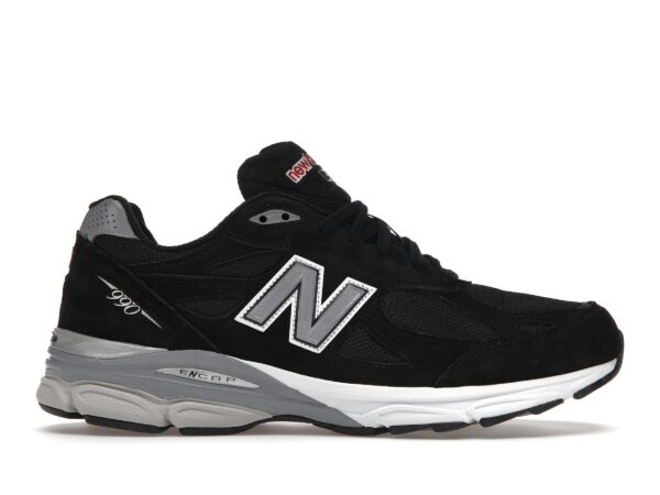 Zapatillas New Balance 990v3 MiUSA de piel negra y blanca – M990BS3