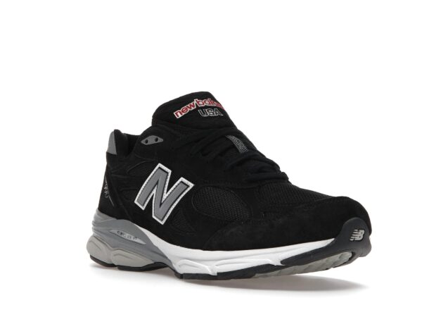 Zapatillas New Balance 990v3 MiUSA de piel negra y blanca – M990BS3