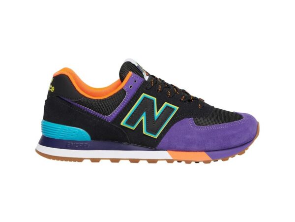 Zapatillas New Balance 574 ML574PT2 en negro, morado, naranja y azul