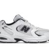 Zapatillas New Balance 530 de piel y malla, blancas y negras – MR530EWB