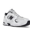 Zapatillas New Balance 530 de piel y malla, blancas y negras – MR530EWB