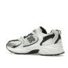 Zapatillas New Balance 530 blancas, plateadas y negras metalizadas MR530LB