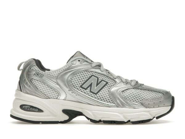 Zapatillas New Balance 530 Grey Matter plateadas metalizadas – MR530LG