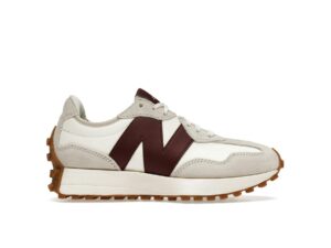 Zapatillas New Balance 327 Moonbeam Classic Burgundy para mujer WS327KA Blanco Rojo Gris