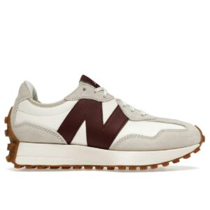 Zapatillas New Balance 327 Moonbeam Classic Burgundy para mujer WS327KA Blanco Rojo Gris