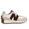Zapatillas New Balance 327 Moonbeam Classic Burgundy para mujer WS327KA Blanco Rojo Gris